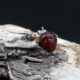 Rot weiße Perle mit 925er Silberkugelkette